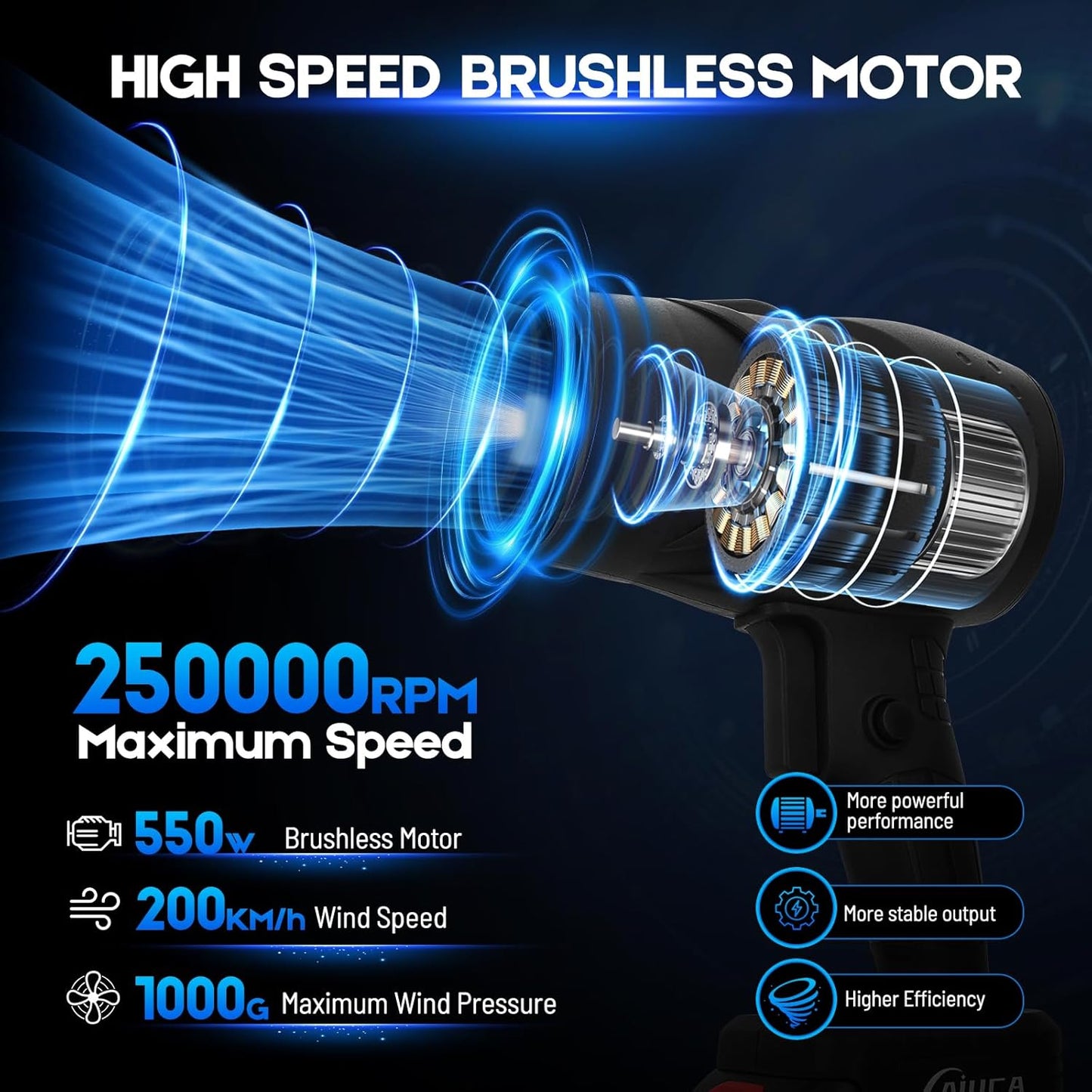 Trådlös blåsare med Batteri – Turbo Jet