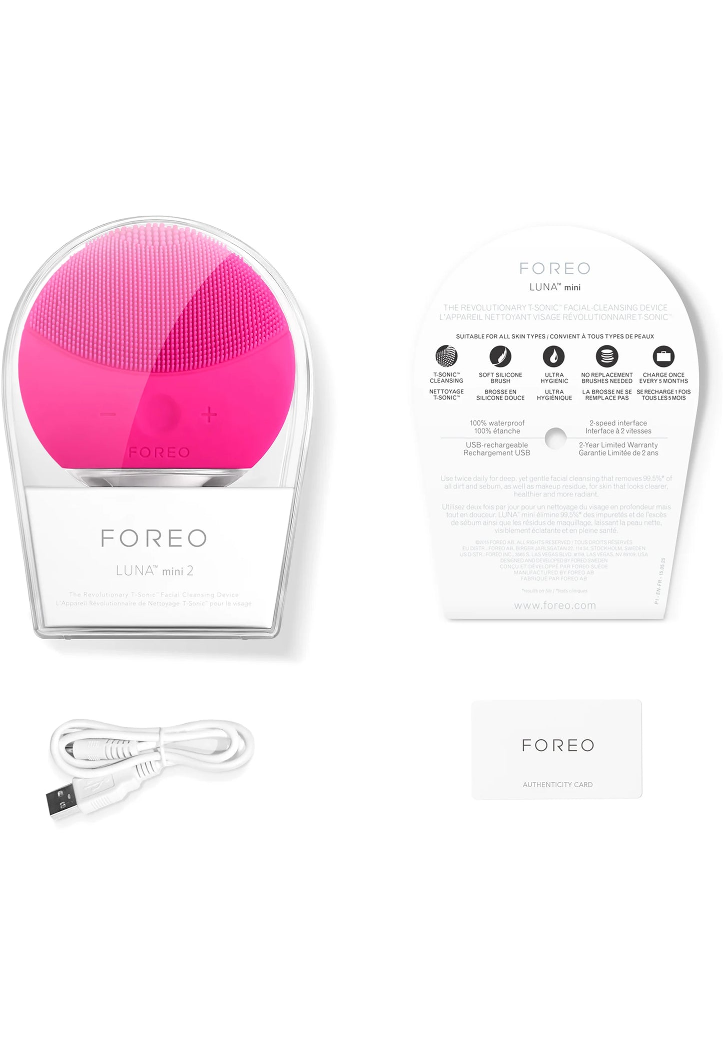 Foreo LUNA Mini 2 Ansiktsrengöring i fuchsia